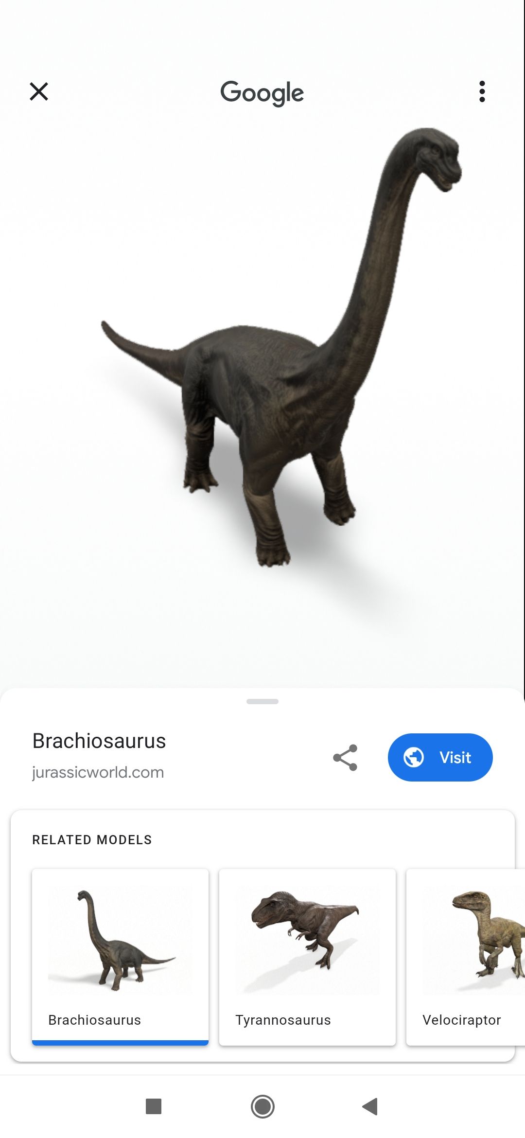 google 3d animals dinsoaur