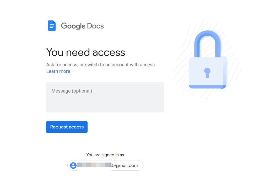 Request Access in Google Drive