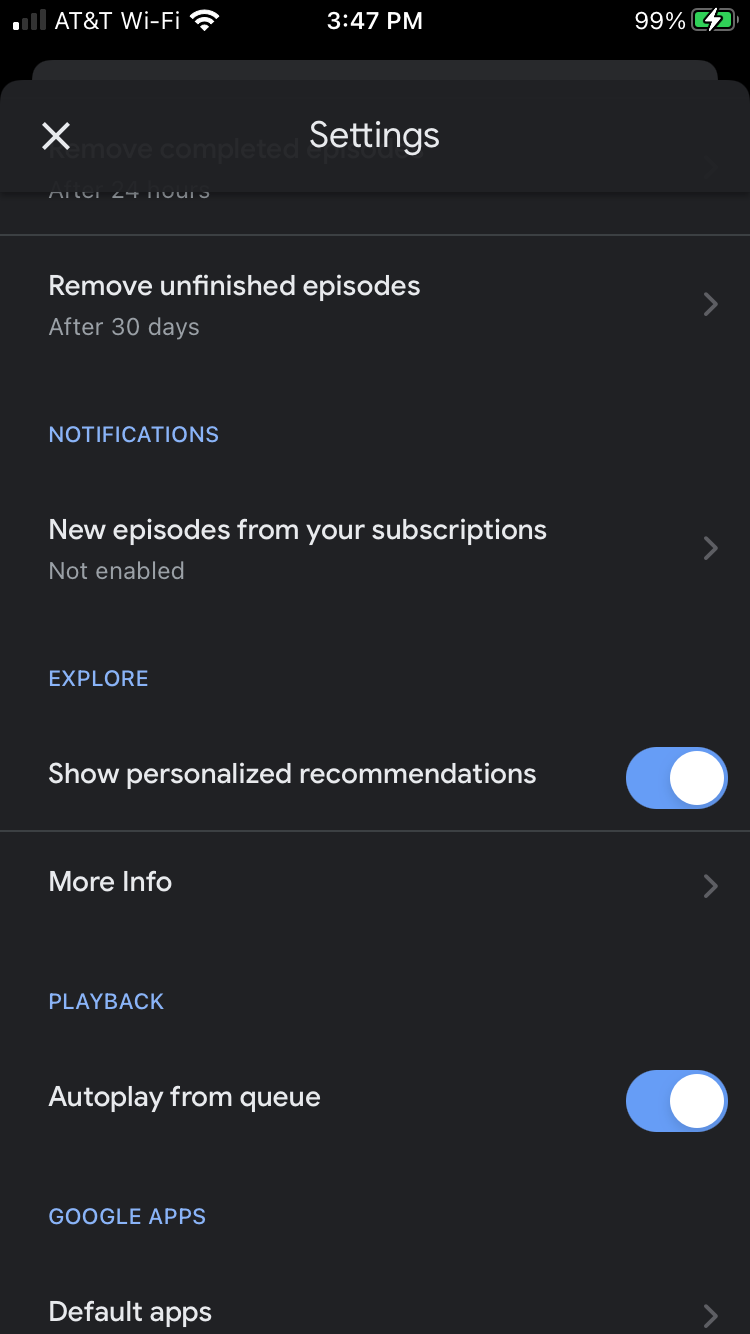 Show personalized recommendations