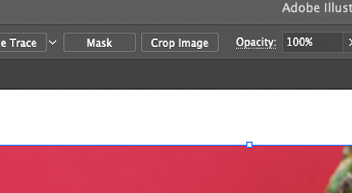 Illustrator crop image button in control panel