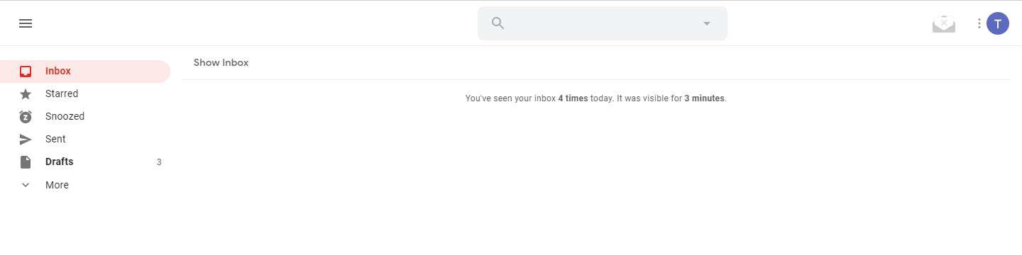 Inbox When Ready for Gmail extension interface