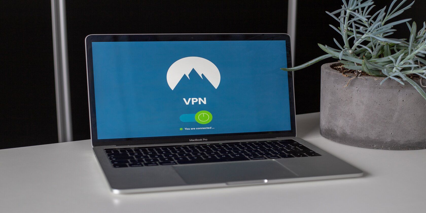 Laptop Displaying a VPN Homepage