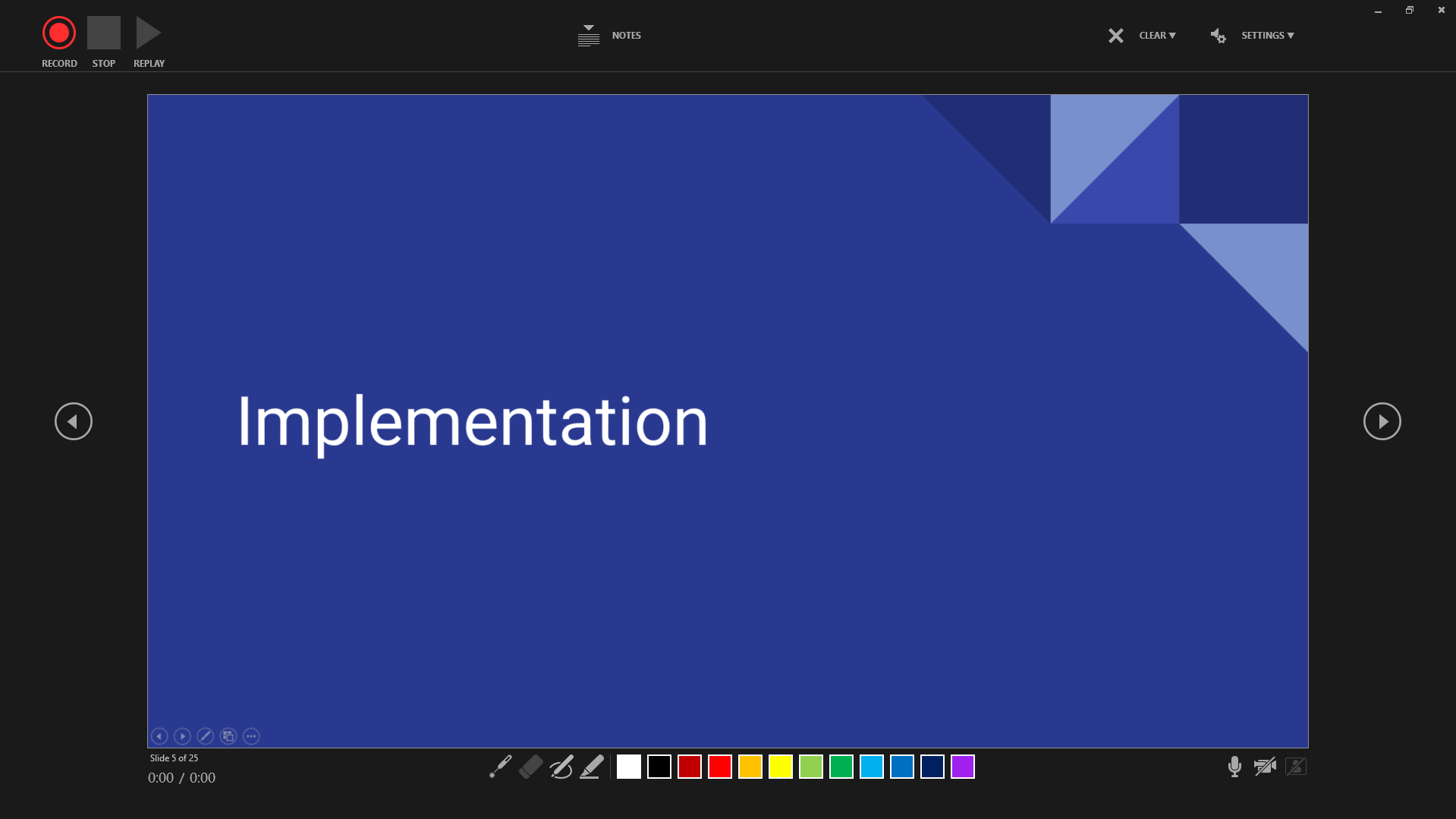 MS Powerpoint Recording View