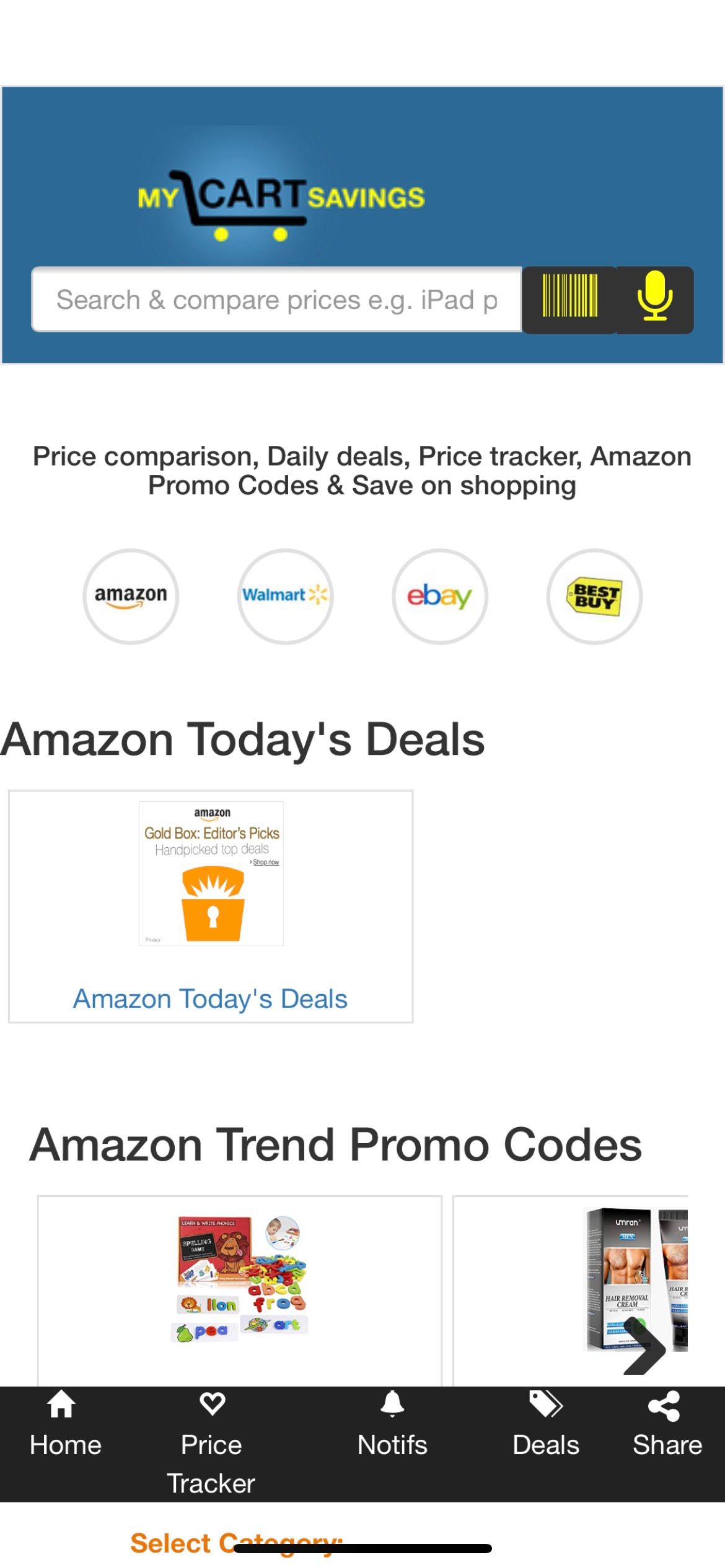 Amazon Todays Deals MyCartSavings.