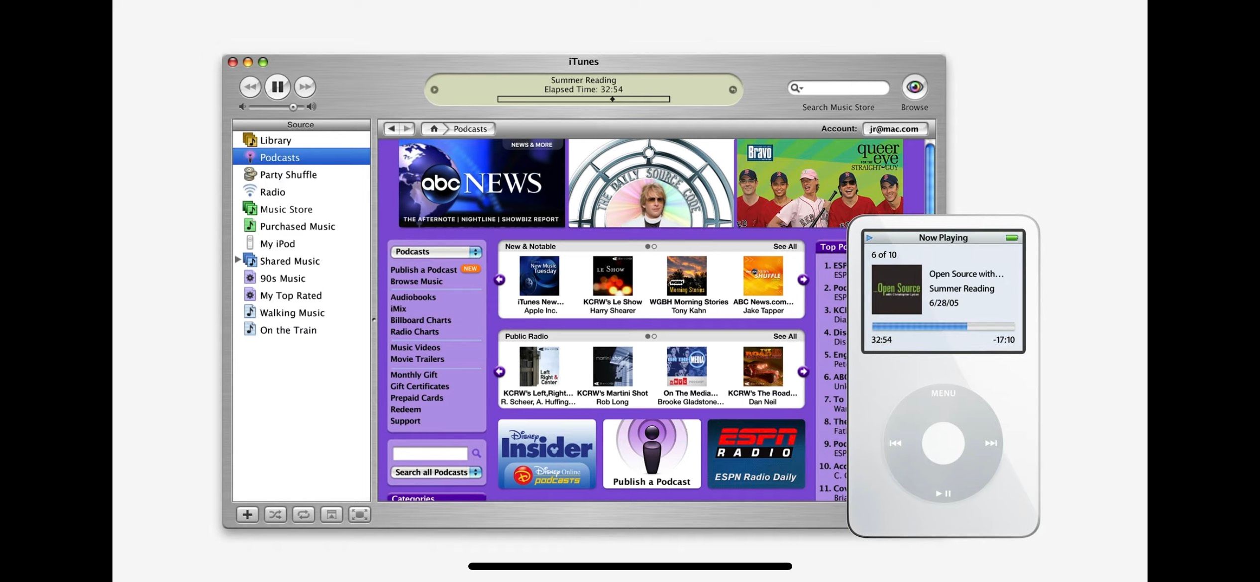 Apple first added support for podcasts to iTunes 4.9 back in June 2005.