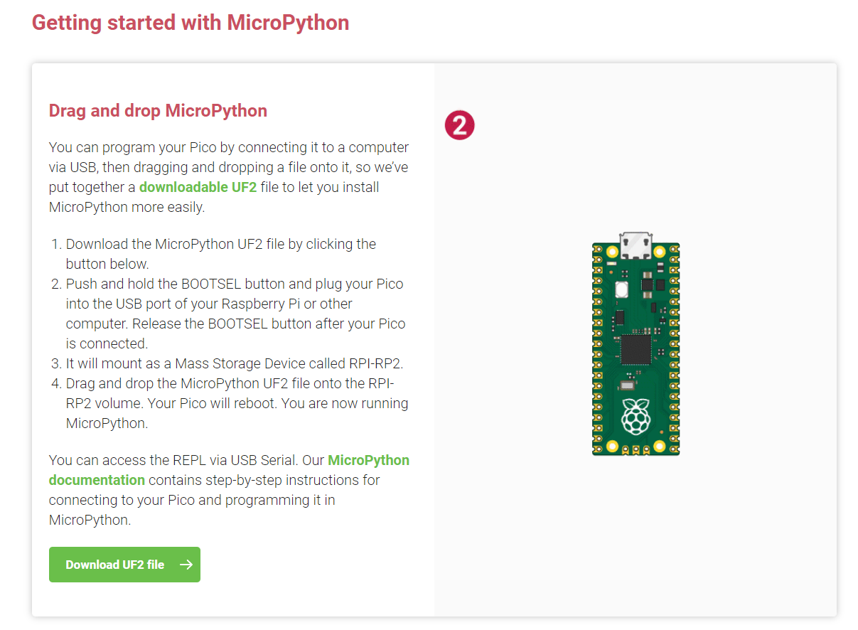 MicroPython UF2 download