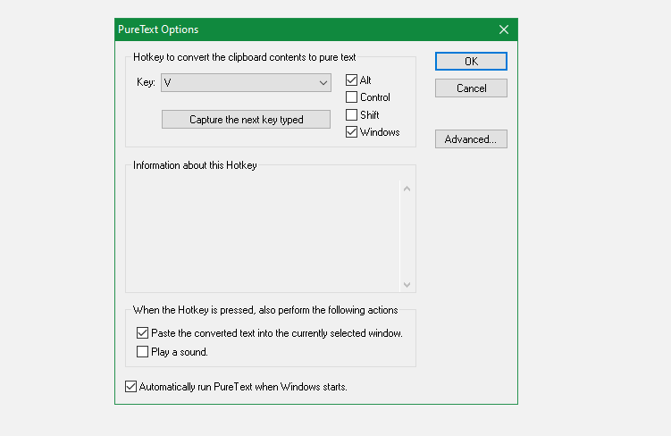 keyboard shortcut paste without formatting windows