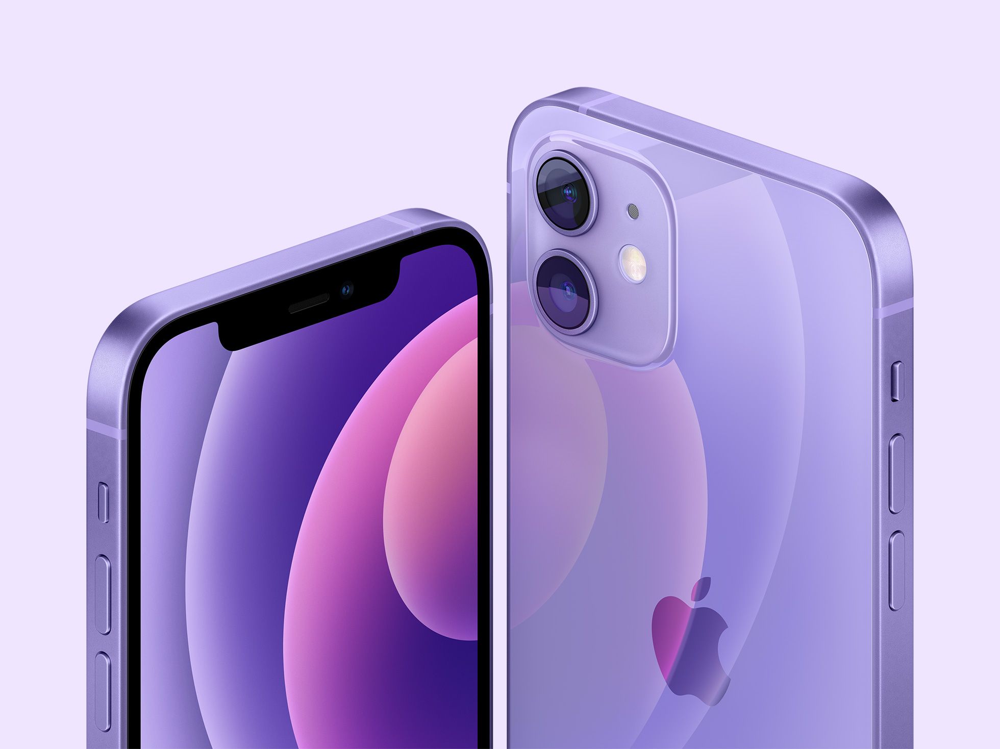The iPhone 12 and 12 Mini in Apple's new purple colour