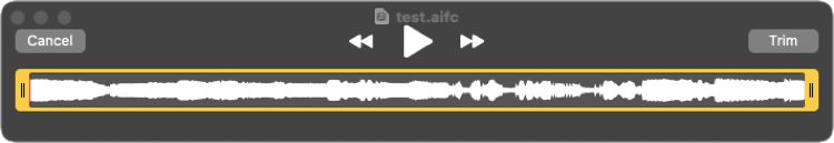 QuickTime Player Trimming - Come registrare audio da siti web sul tuo Mac