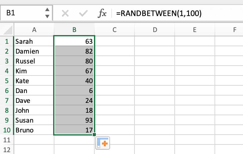 Randbetween excel game participants - Come utilizzare la funzione RANDBETWEEN in Excel