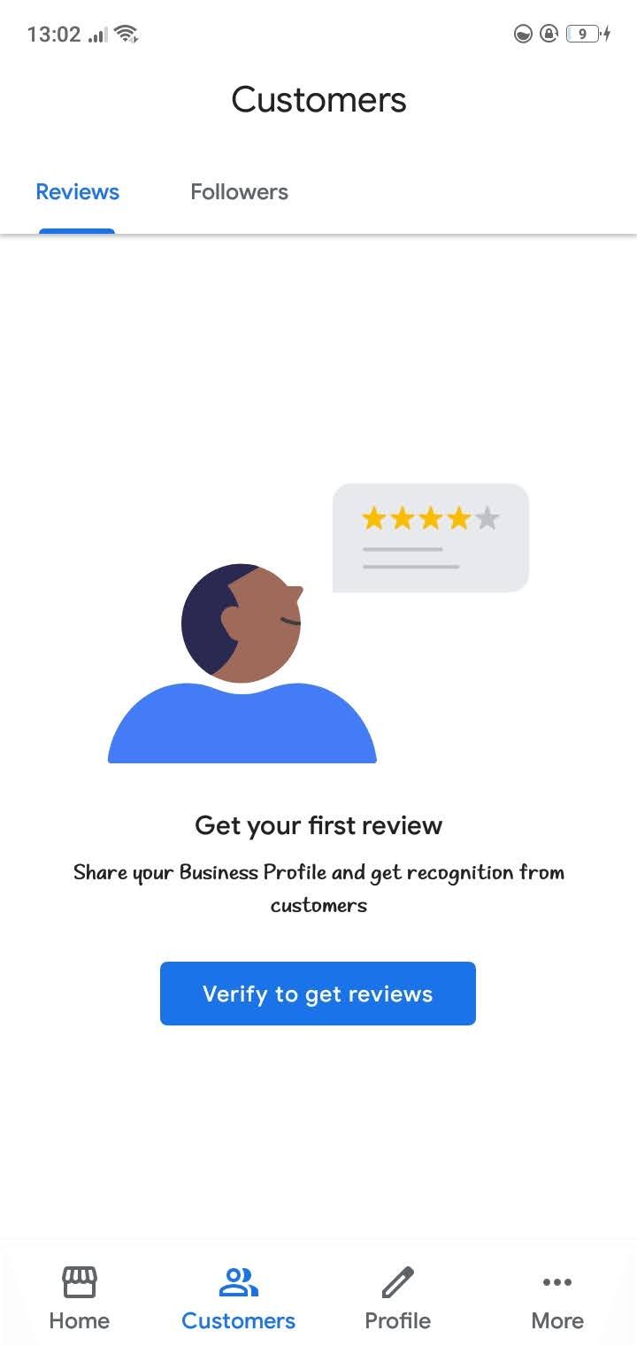 Reviews on Google My Business App