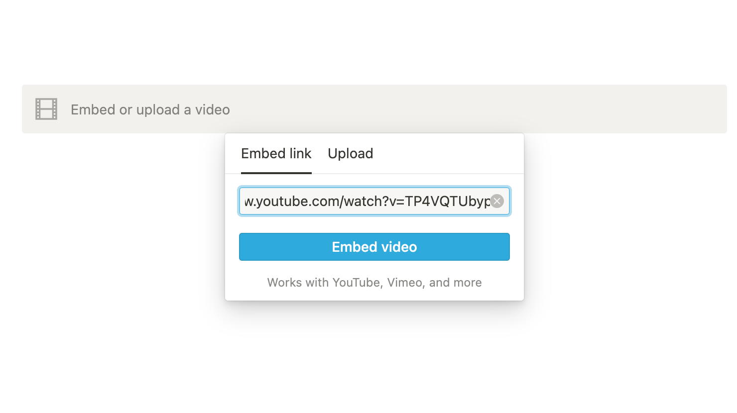 So verwenden Sie Notion Embeds - Select embed video