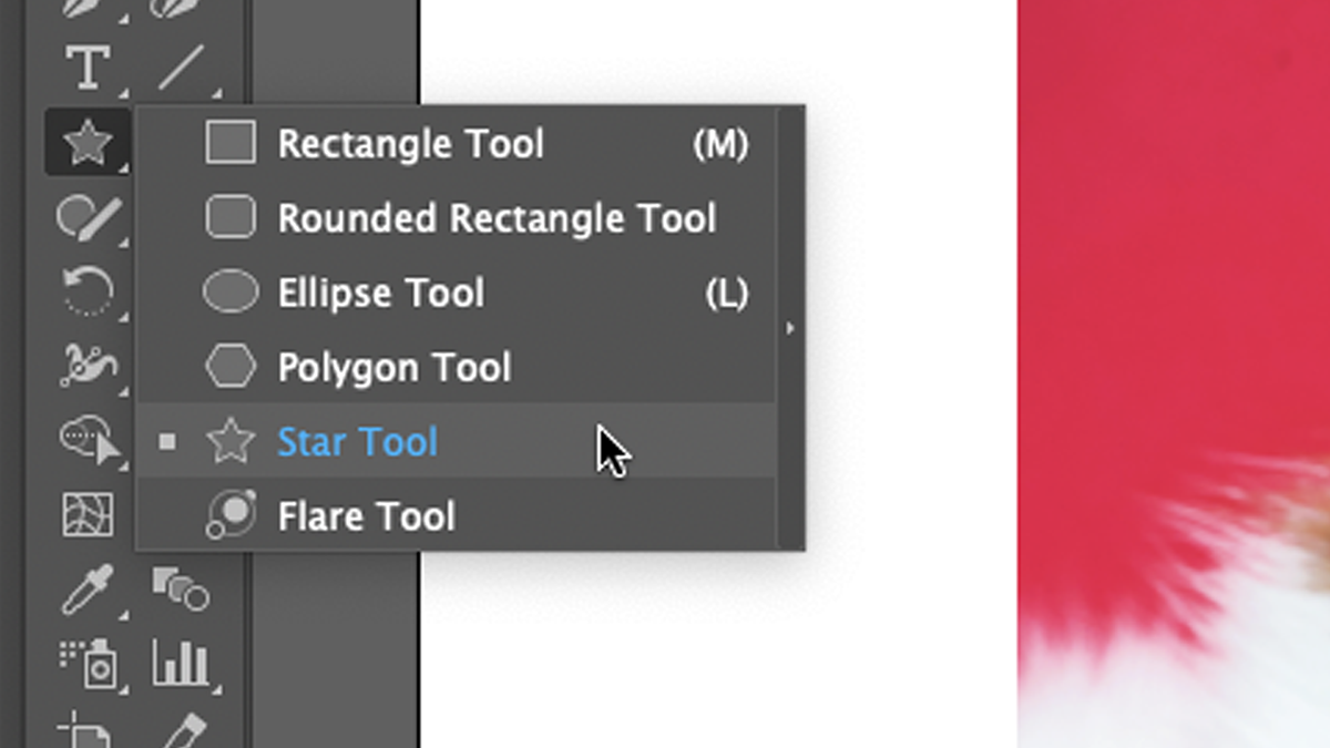 So beschneiden Sie ein Bild in Adobe Illustrator - Select star tool in Illustrator