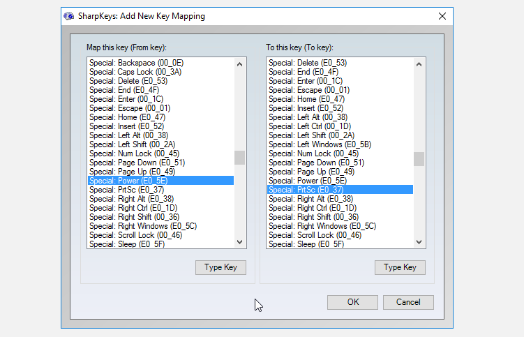 SharpKeys Remap Border