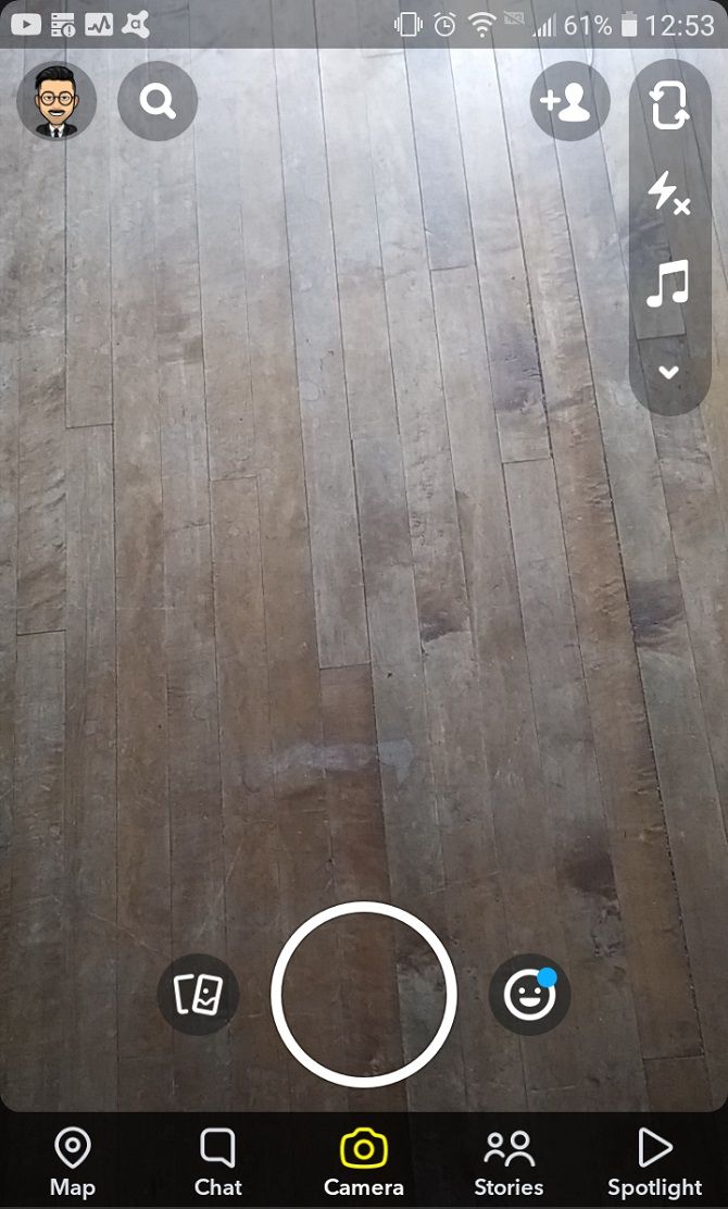 View through the Snapchat camera