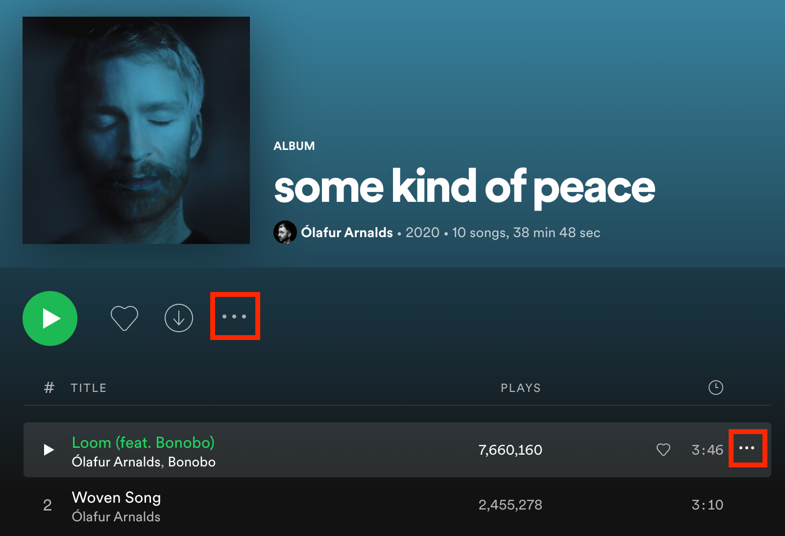 So verwenden Sie Notion Embeds - Spotify three dot horizontal icon