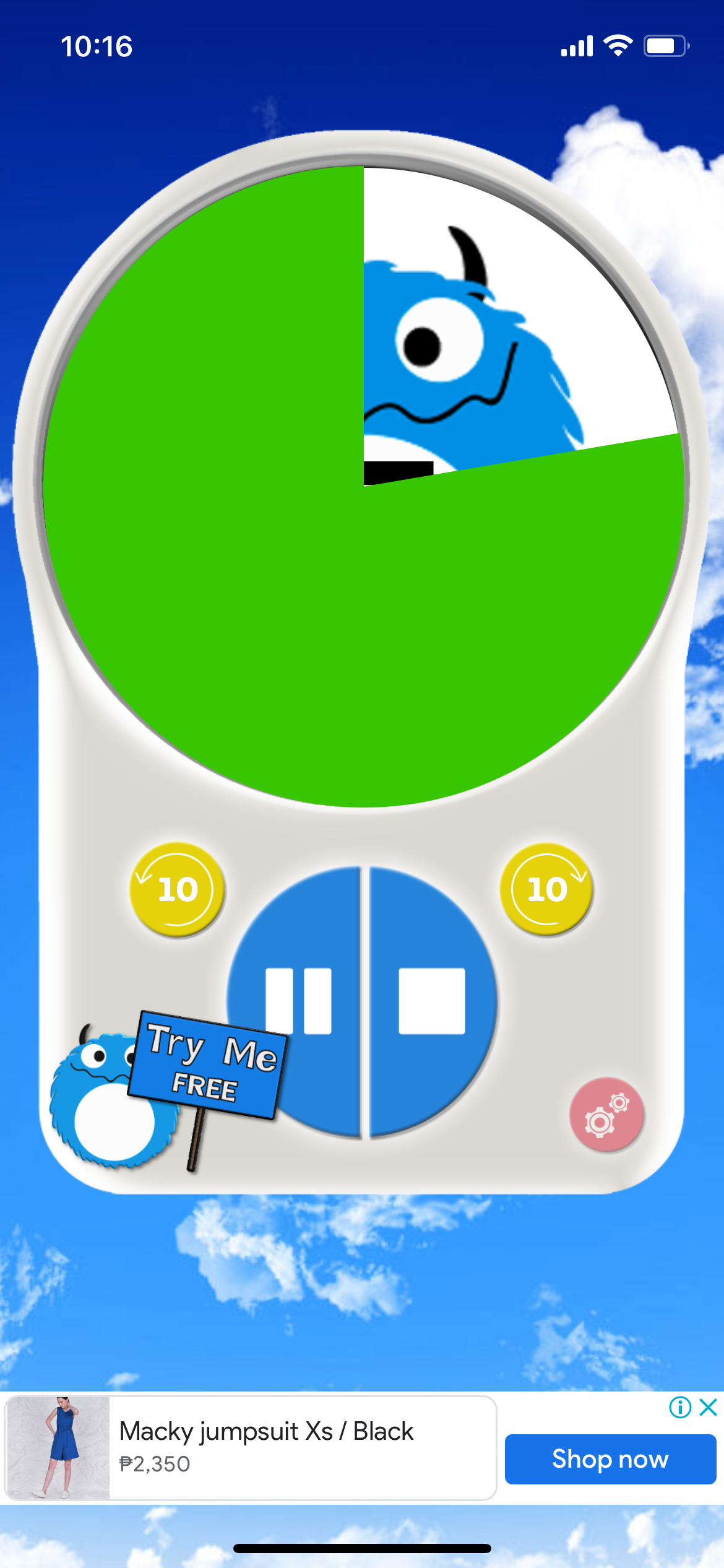 Visual Countdown Timer App Screenshot.