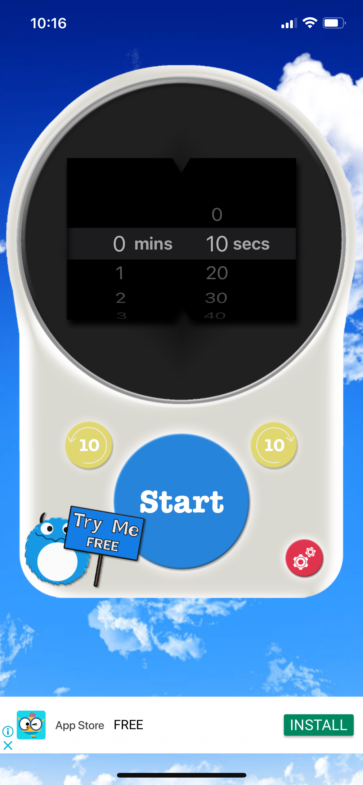 Visual Countdown Timer App Screenshot.