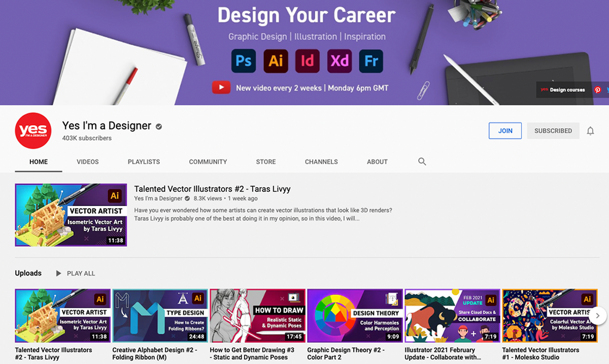 Yes i'm a designer youtube