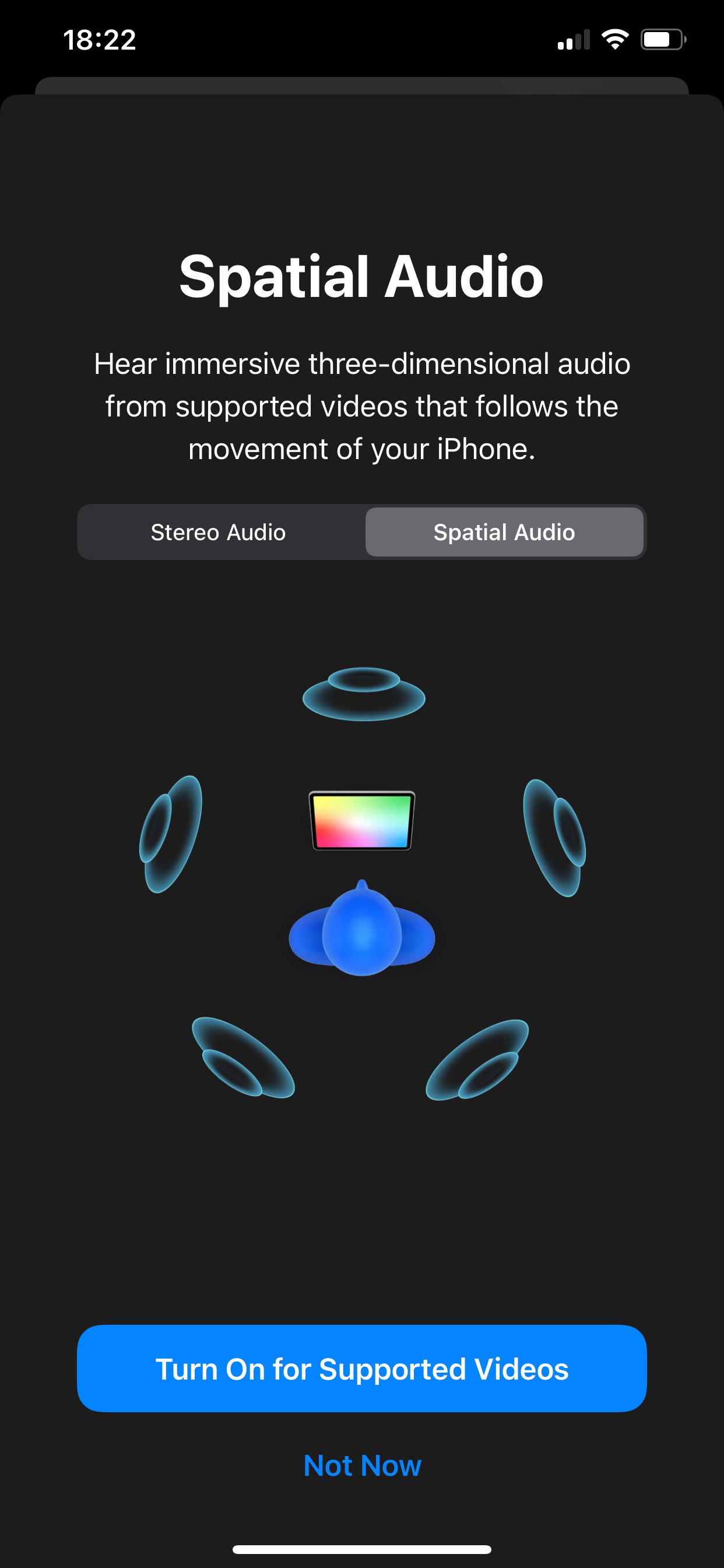 Spatial Audio enables immersive sound on AirPods Pro