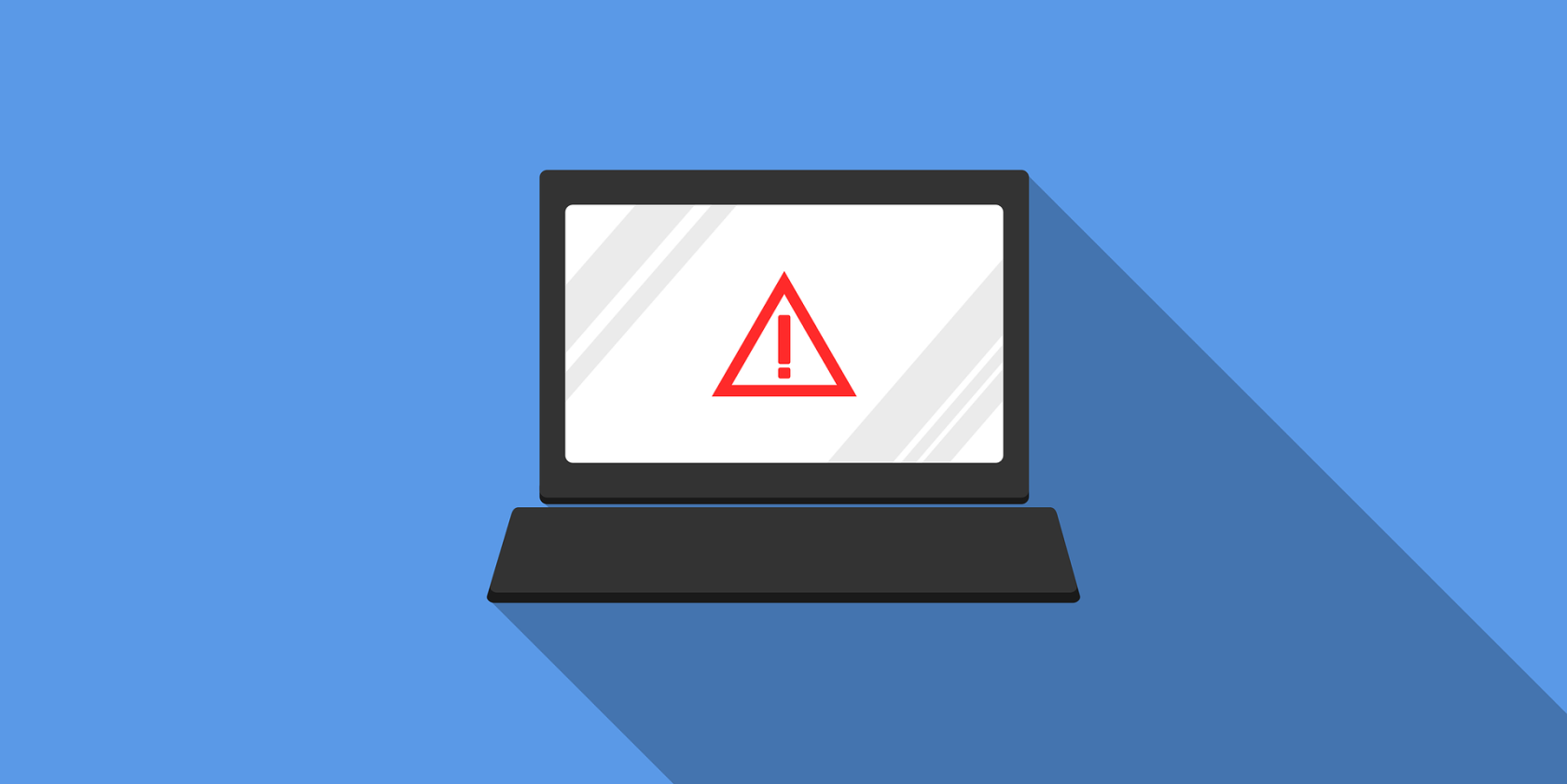 Alert icon on a computer