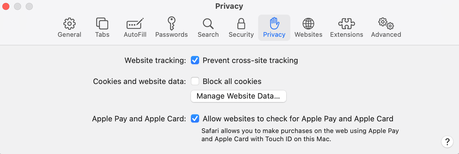 allow Apple Pay on Safari on Mac