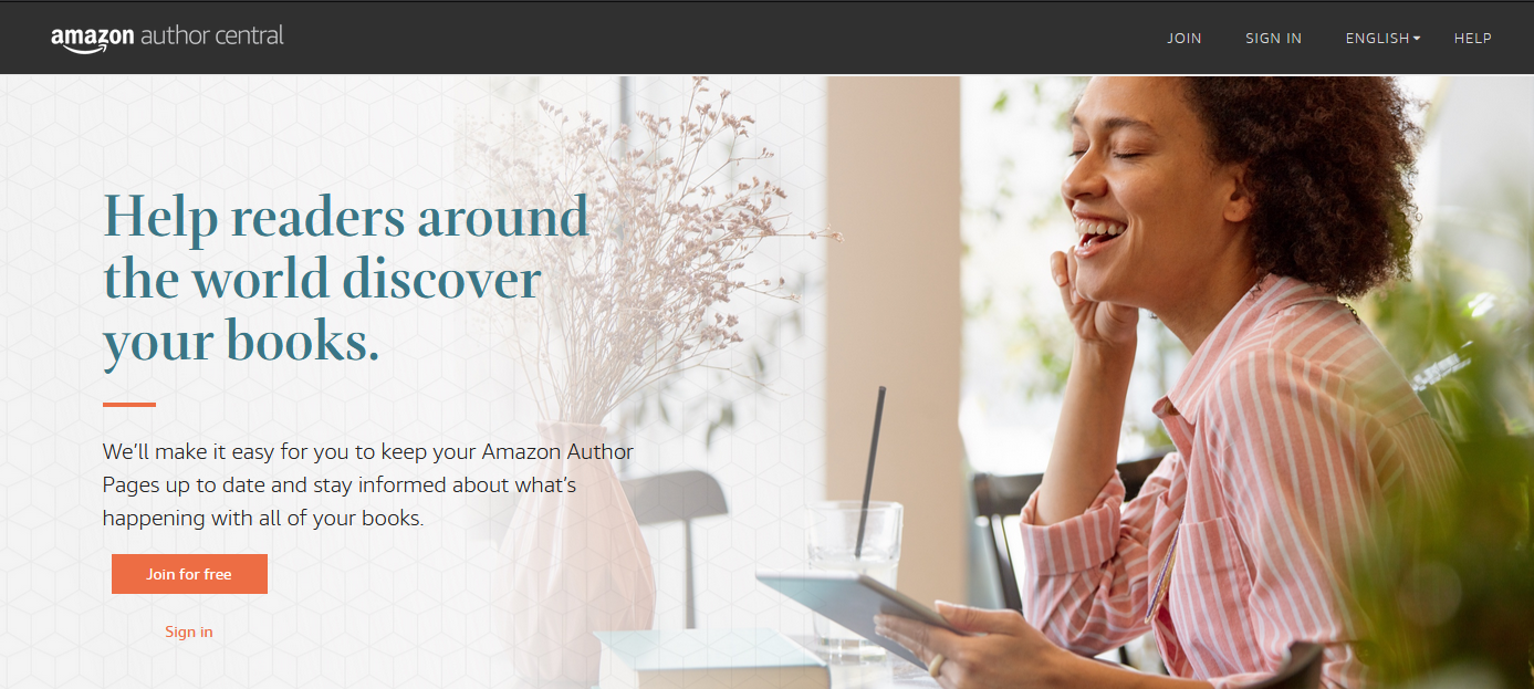Amazon Author Central Home Page