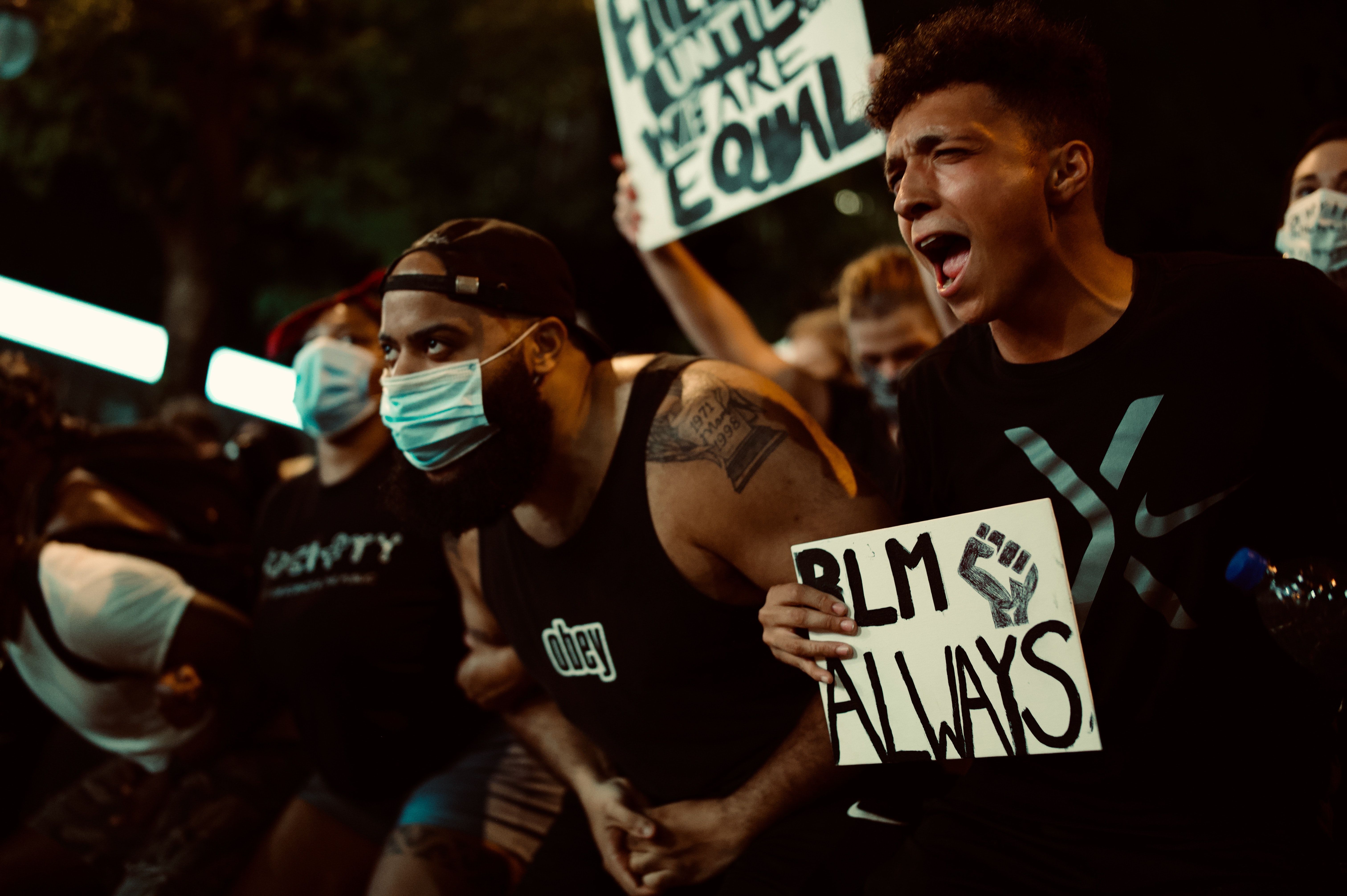 black lives matter protestors in the usa