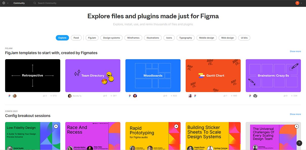 Figma Features Community Files and Plugins Library