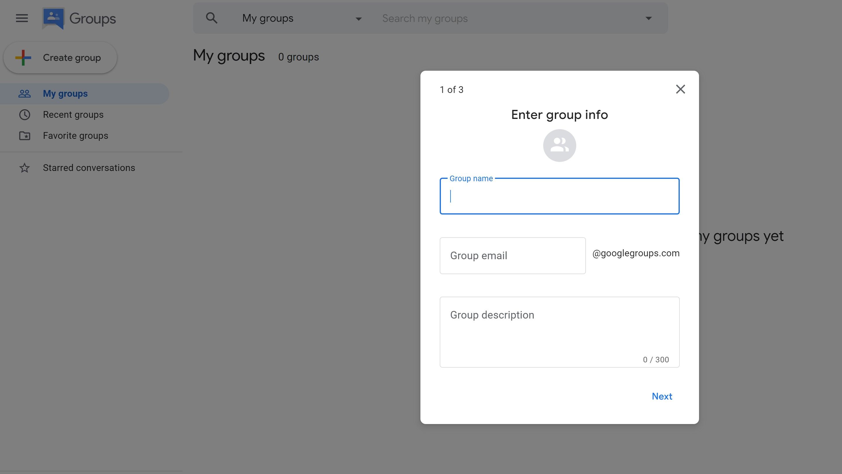 Creating a Google Group in Gsuite