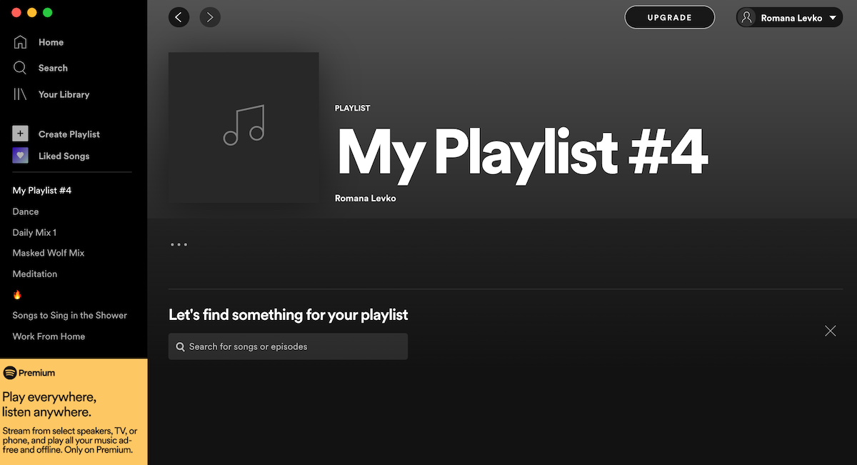 how to create a playlist on Spotify desktop app