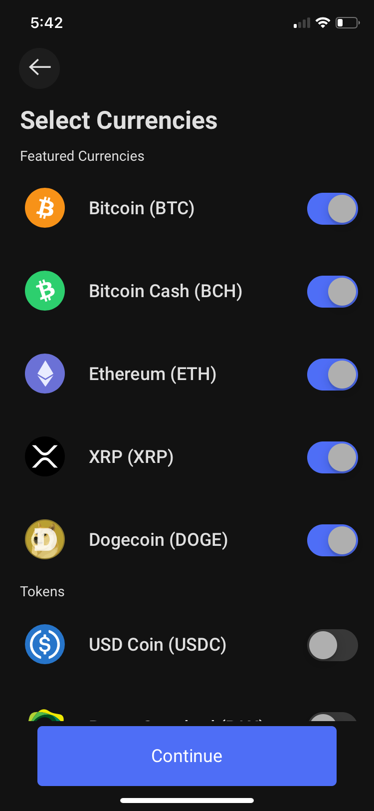 BitPay digital currency options.