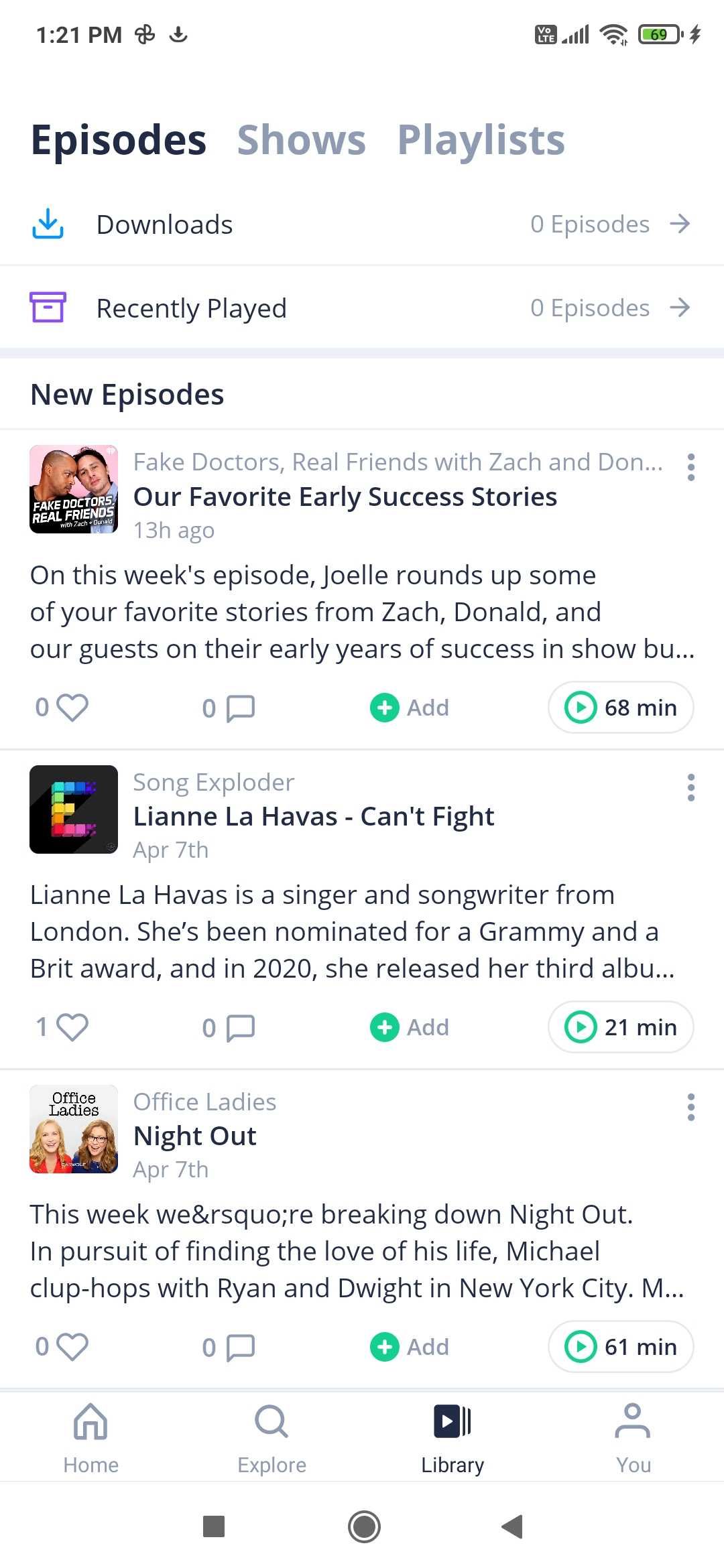 Repod lets you follow podcasts and listen to episodes like any podcast app