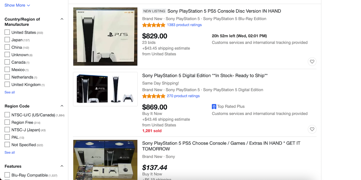 ebay ps5 listings - Perché ancora non riesci a procurarti una PS5