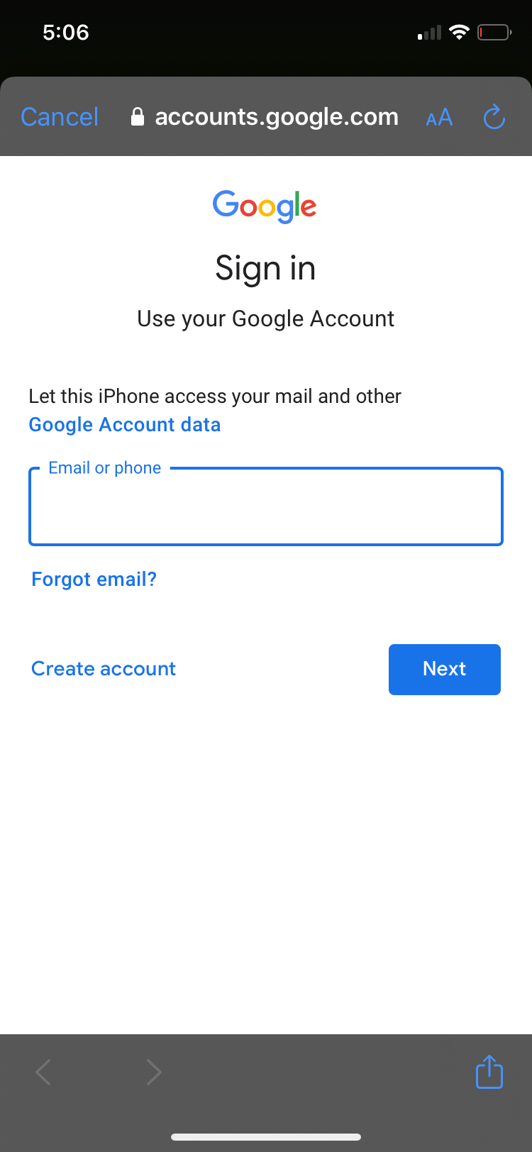 Enter gmail ID.