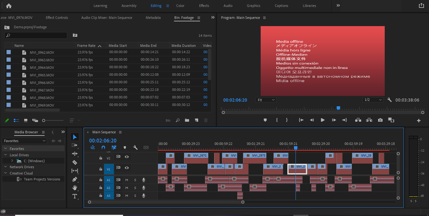 How to fix red screen media offline in Premiere Pro 