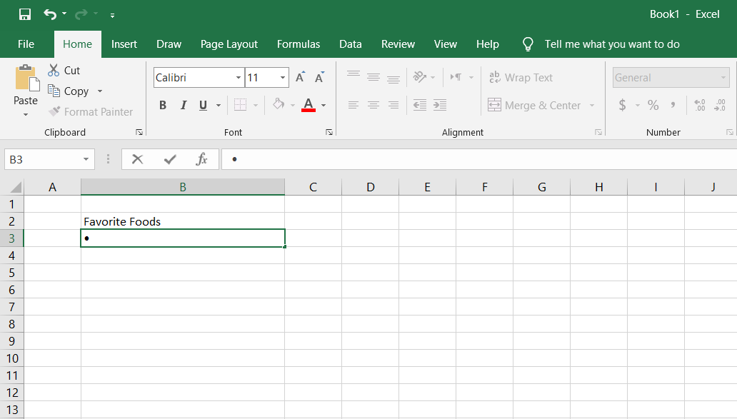 excel bullet alt - 7 modi per creare un elenco puntato in Microsoft Excel