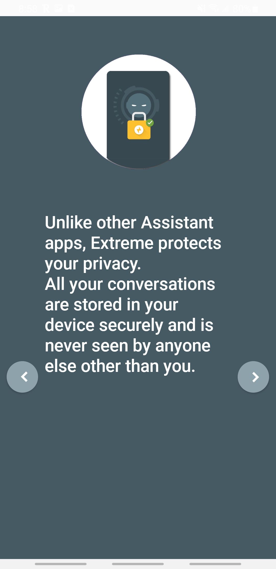 extreme assistant app protects your privacy