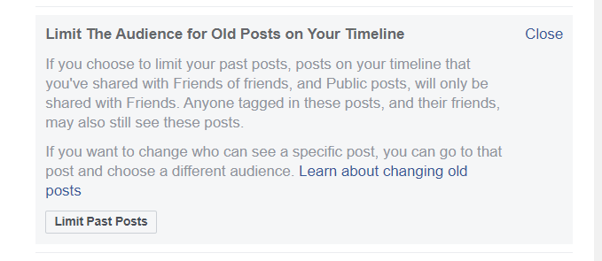 facebook limit old photos