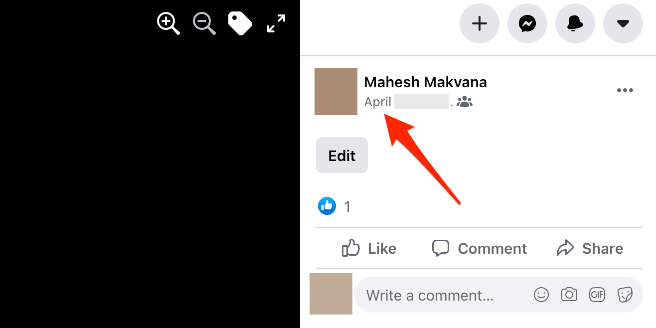 프로필 사진을 사용하여 페이스북 가입 날짜 찾기 profile
