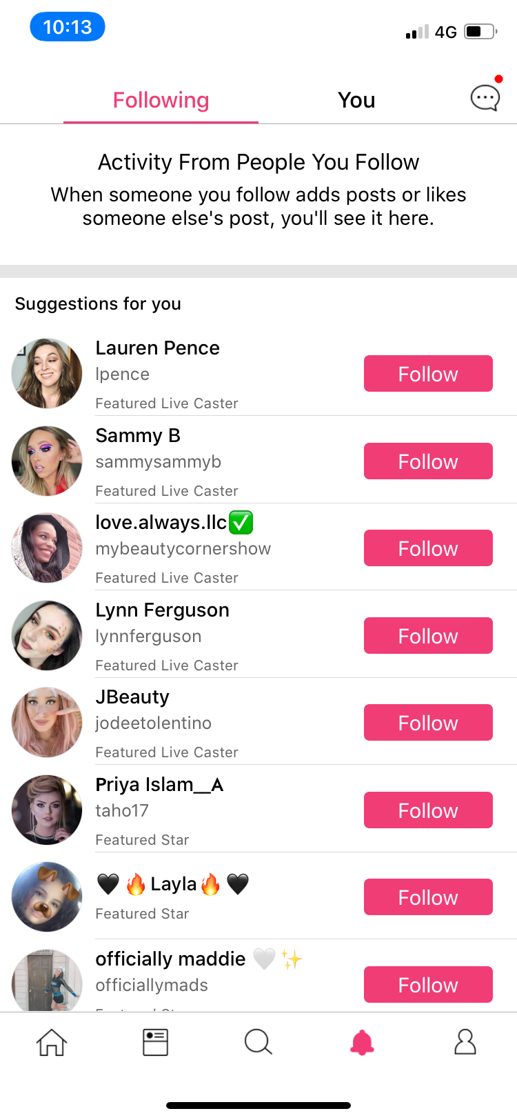 YouCam following page