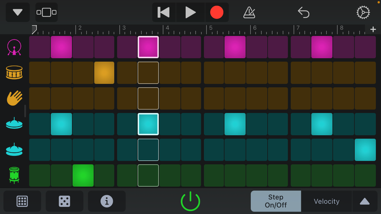 GarageBand Beat Sequencer