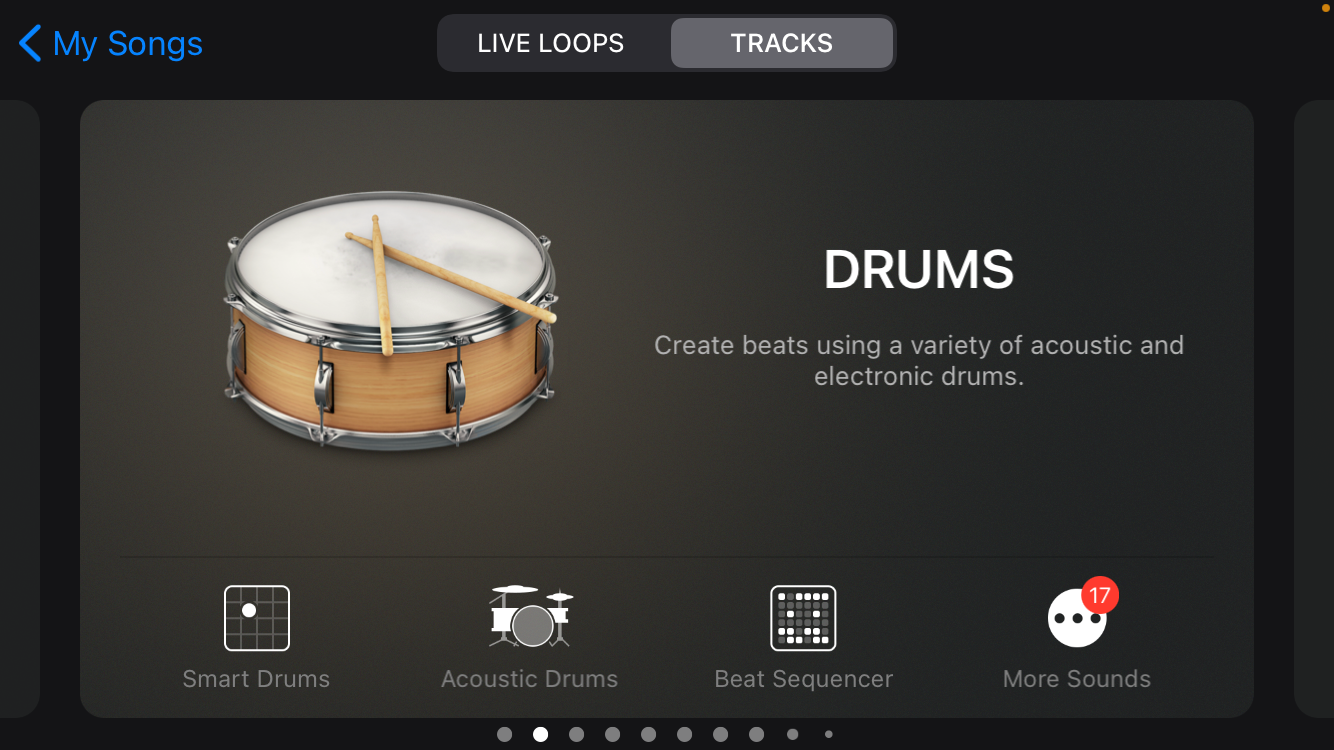 garageband drums selection - Come creare una suoneria utilizzando GarageBand