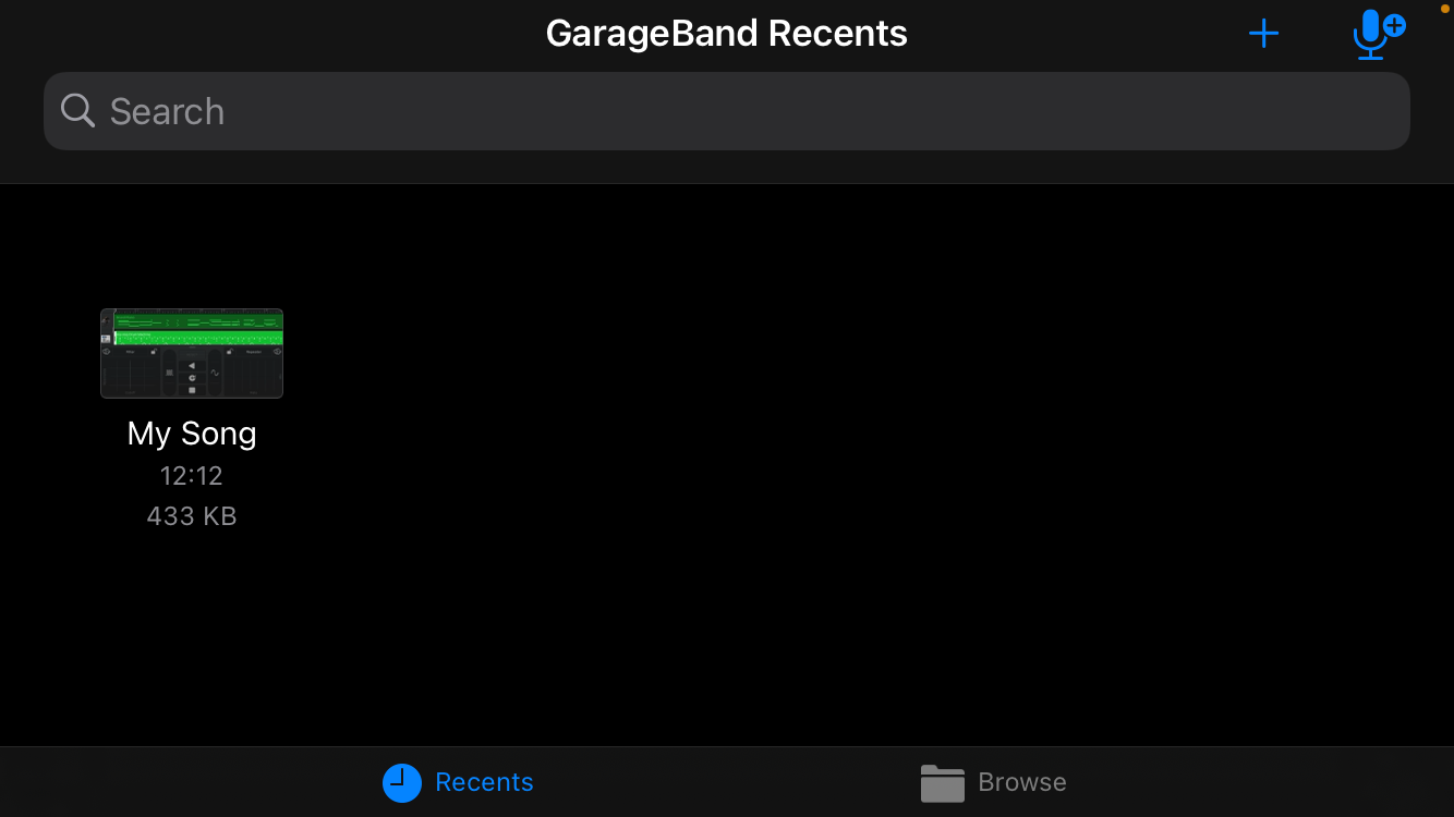garageband home screen - Come creare una suoneria utilizzando GarageBand