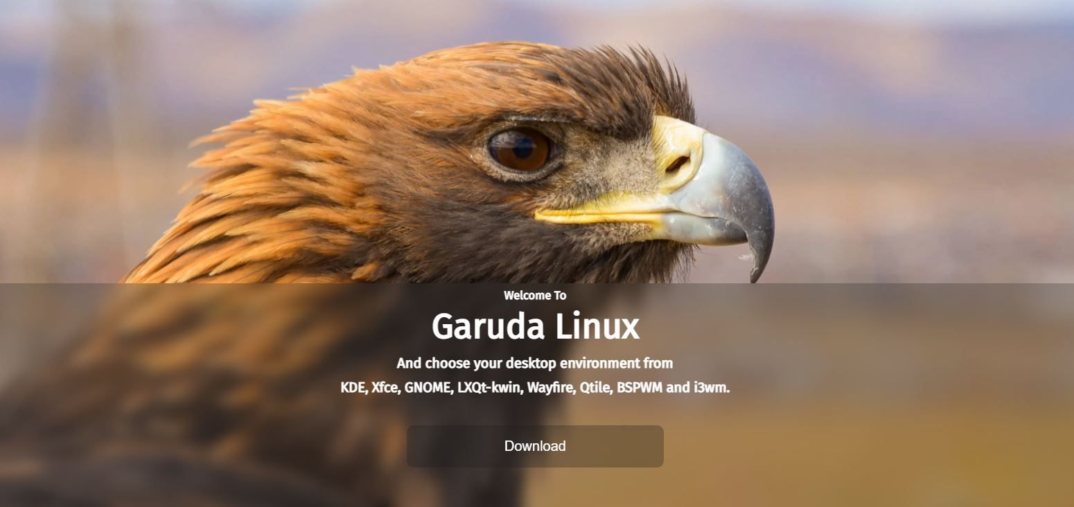 Garuda linux homepage