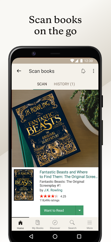 goodreads app scan books