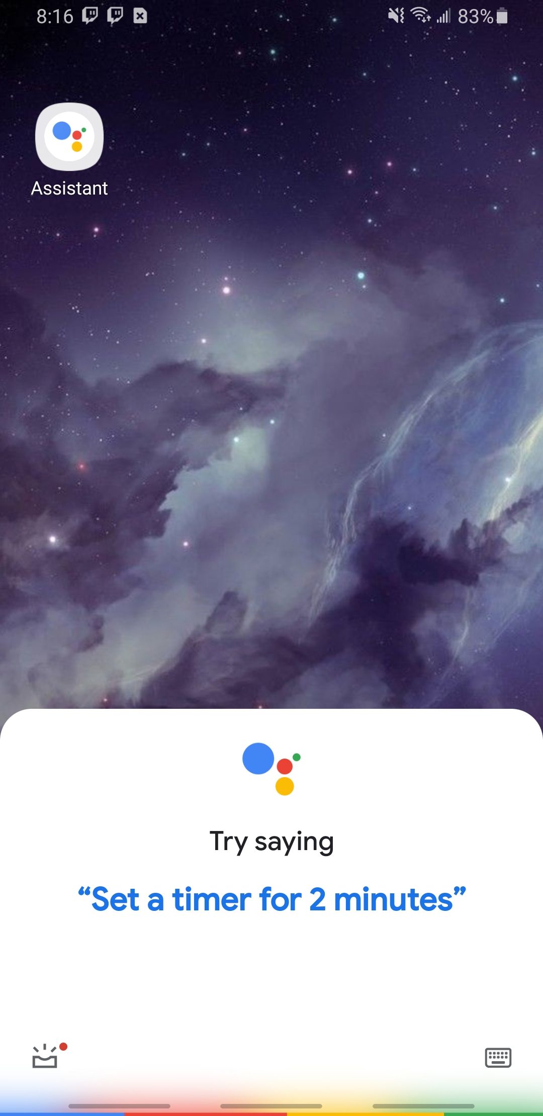 google assistant app prompt to say something