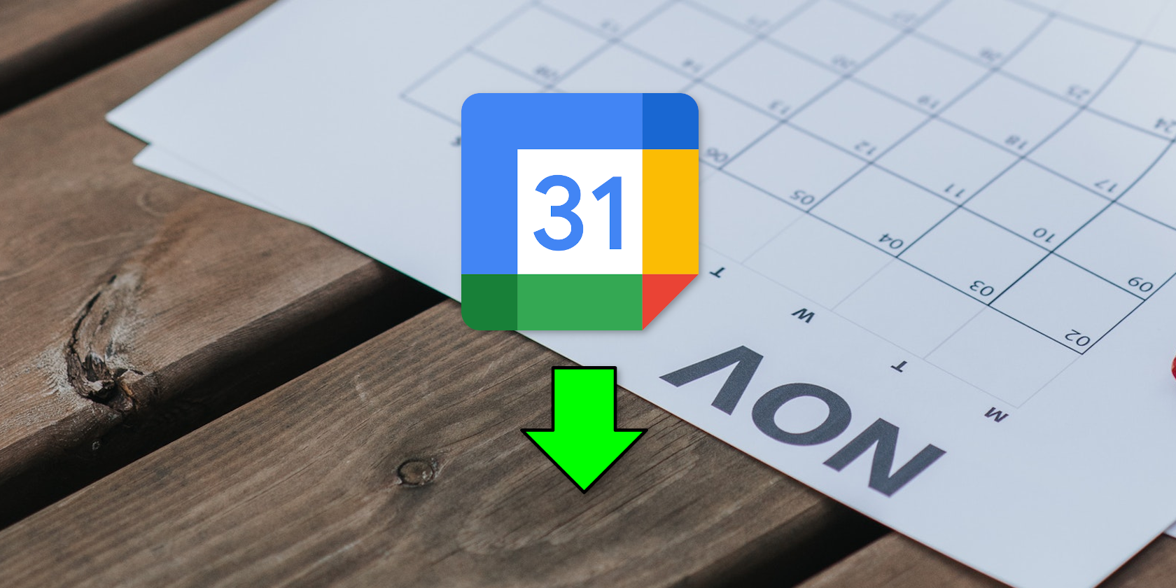 Google Calendar Logo With Download Arrow
