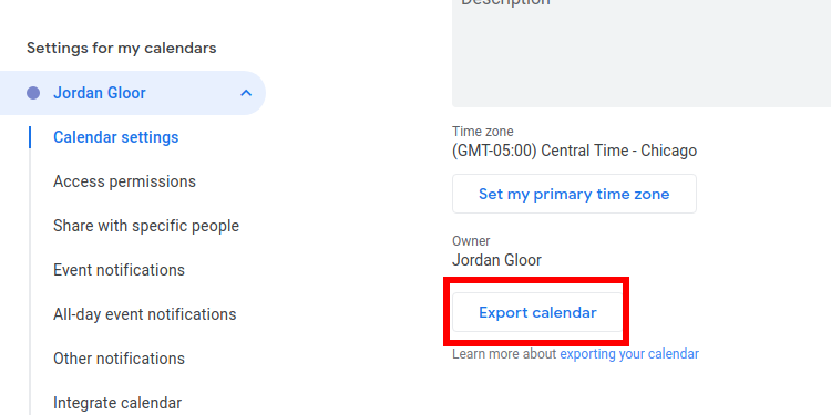 google calendar export single calendar - Come esportare il tuo calendario di Google come file ICS