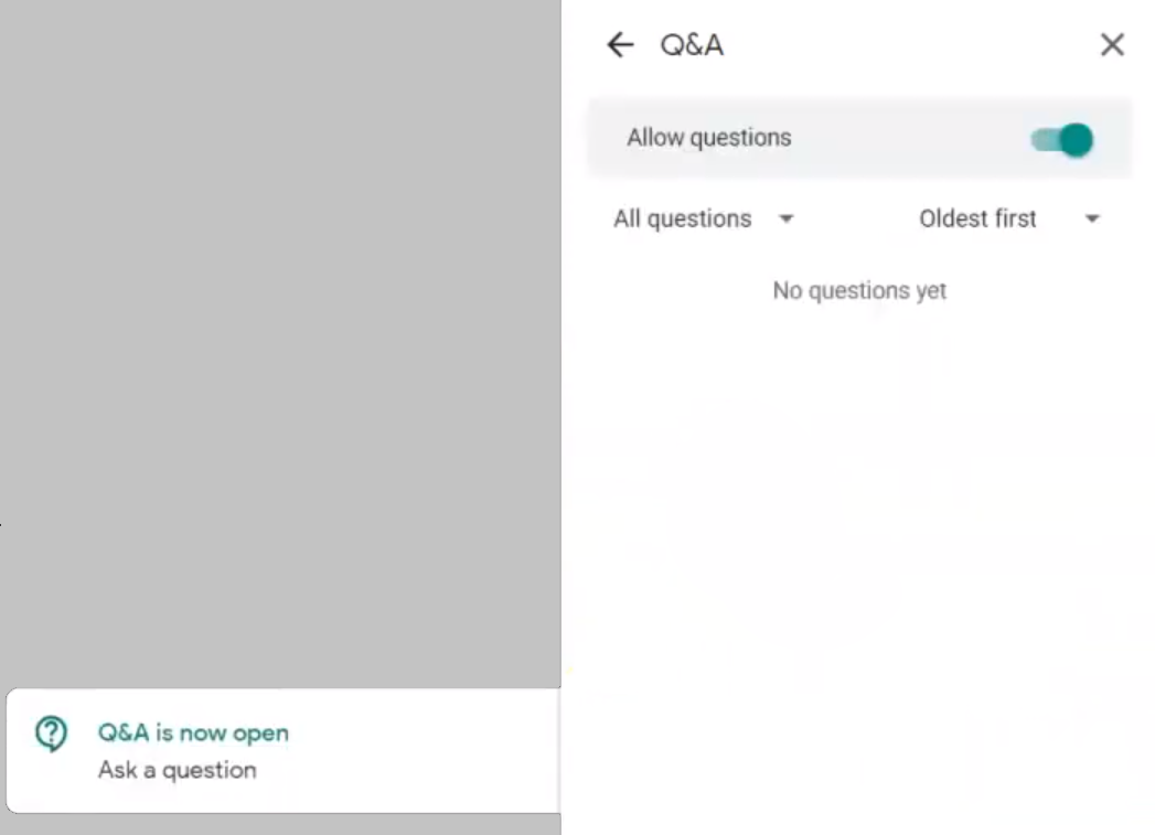 Google Meet Q&A